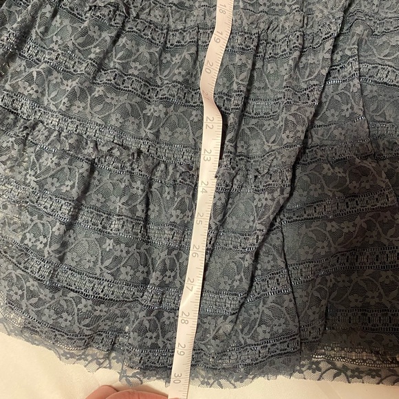 NWT Max Studio 2 piece Stretch Lace Slate Blue Top & Skirt Fun & Flirty - Picture 7 of 8